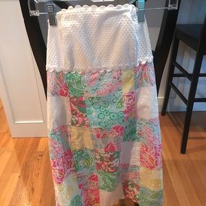 Lilly Pulitzer strapless patchwork dress